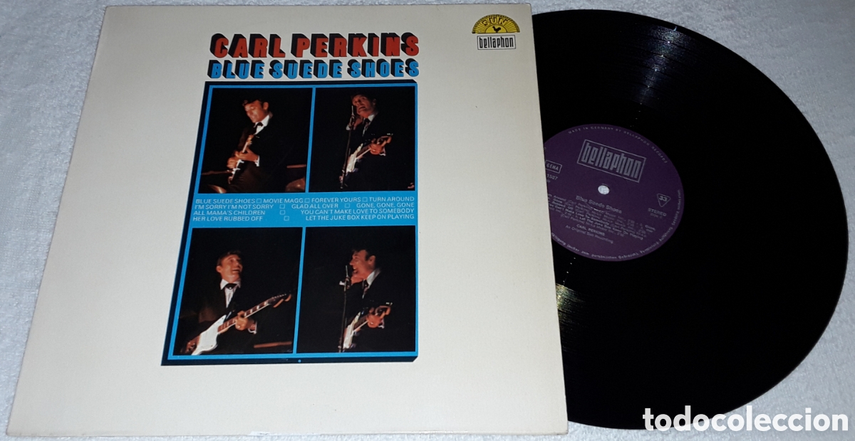 Discos de vinilo: LP - CARL PERKINS - BLUE SUEDE SHOES - MADE IN GERMANY