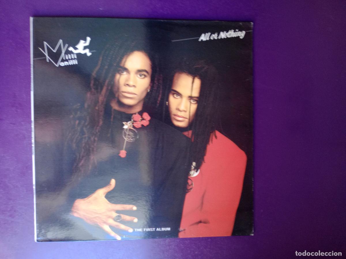 Discos de vinilo: MILLI VANILLI &ndash; ALL OR NOTHING (THE FIRST ALBUM) - LP ARIOLA HANSA 1989 - ELECTRONICA DISCO 90'S