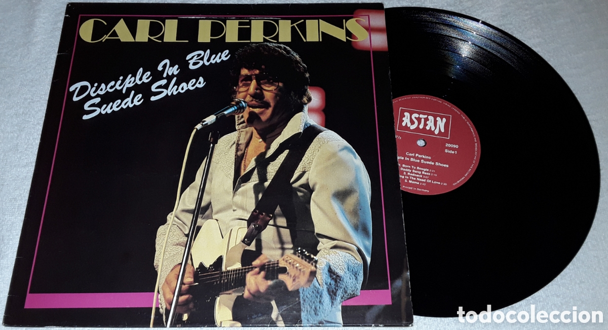 Discos de vinilo: LP - CARL PERKINS - DISCIPLE IN BLUE SUEDE SHOES - MADE IN GERMANY