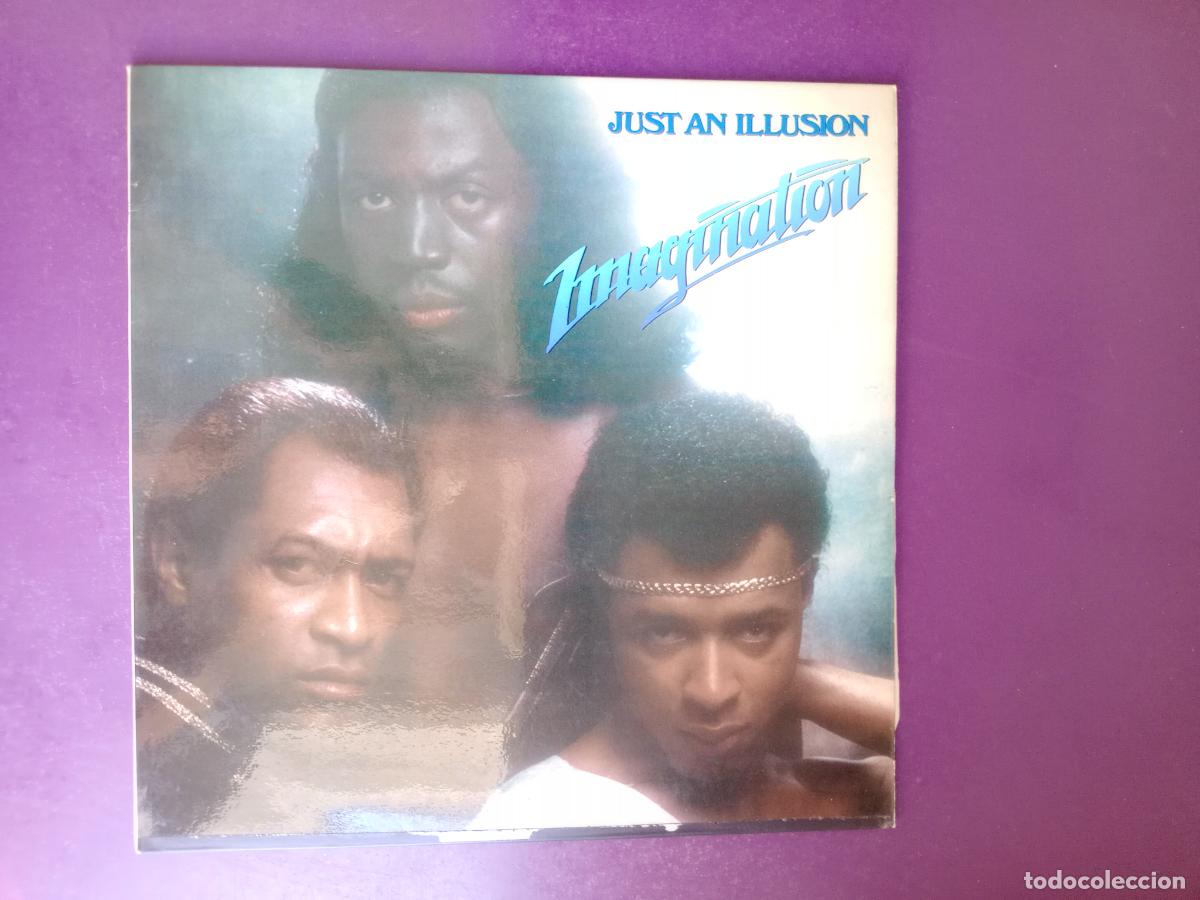 Discos de vinilo: IMAGINATION &lrm;&ndash; (JUST AN ILLUSION) SOLO UNA ILUSI&Oacute;N +1 - MAXI RED BUS 1982 - ELECTRONICA FUNK DISCO