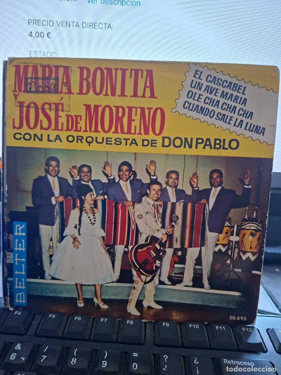 Discos de vinilo: MARIA BONITA Y JOSE MORENO - EL CASCABEL - EP DE VINILO - C-66