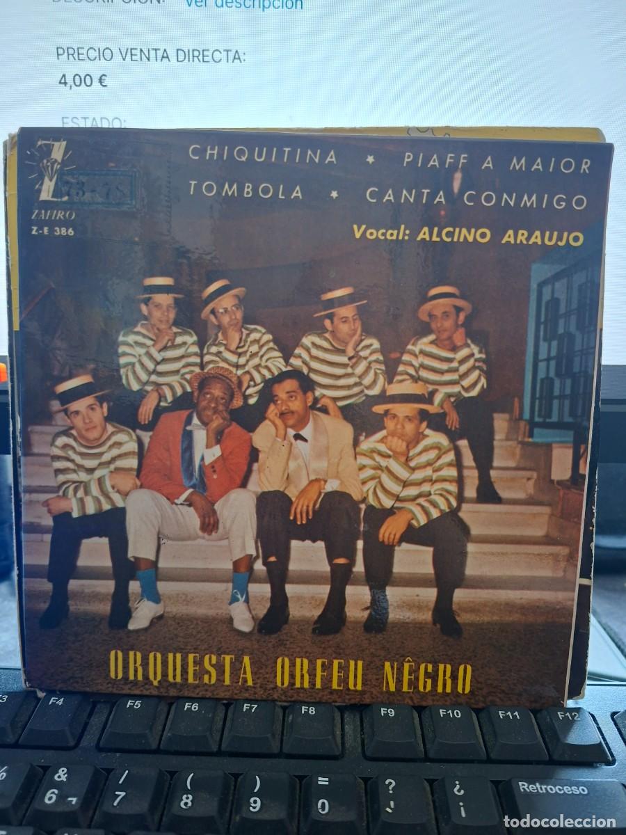 Discos de vinilo: ALCINO ARAUJO CON LA ORQUESTA ORFEU NEGRO - CHIQUITINA , TOMBOLA + 2 - EP DE VINILO - C-66