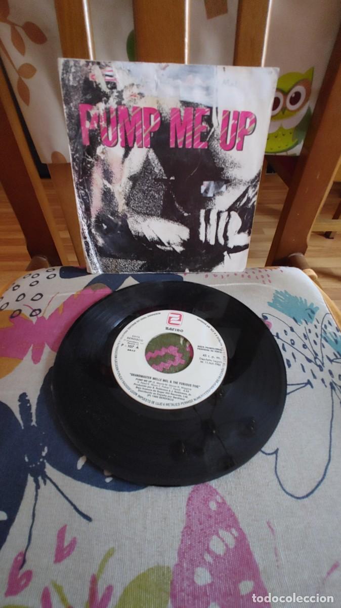 Discos de vinilo: GRANDMASTER MELLE MEL & THE FURIOUS FIVE-PUMP ME UP-SINGLE PROMO-UNA CARA