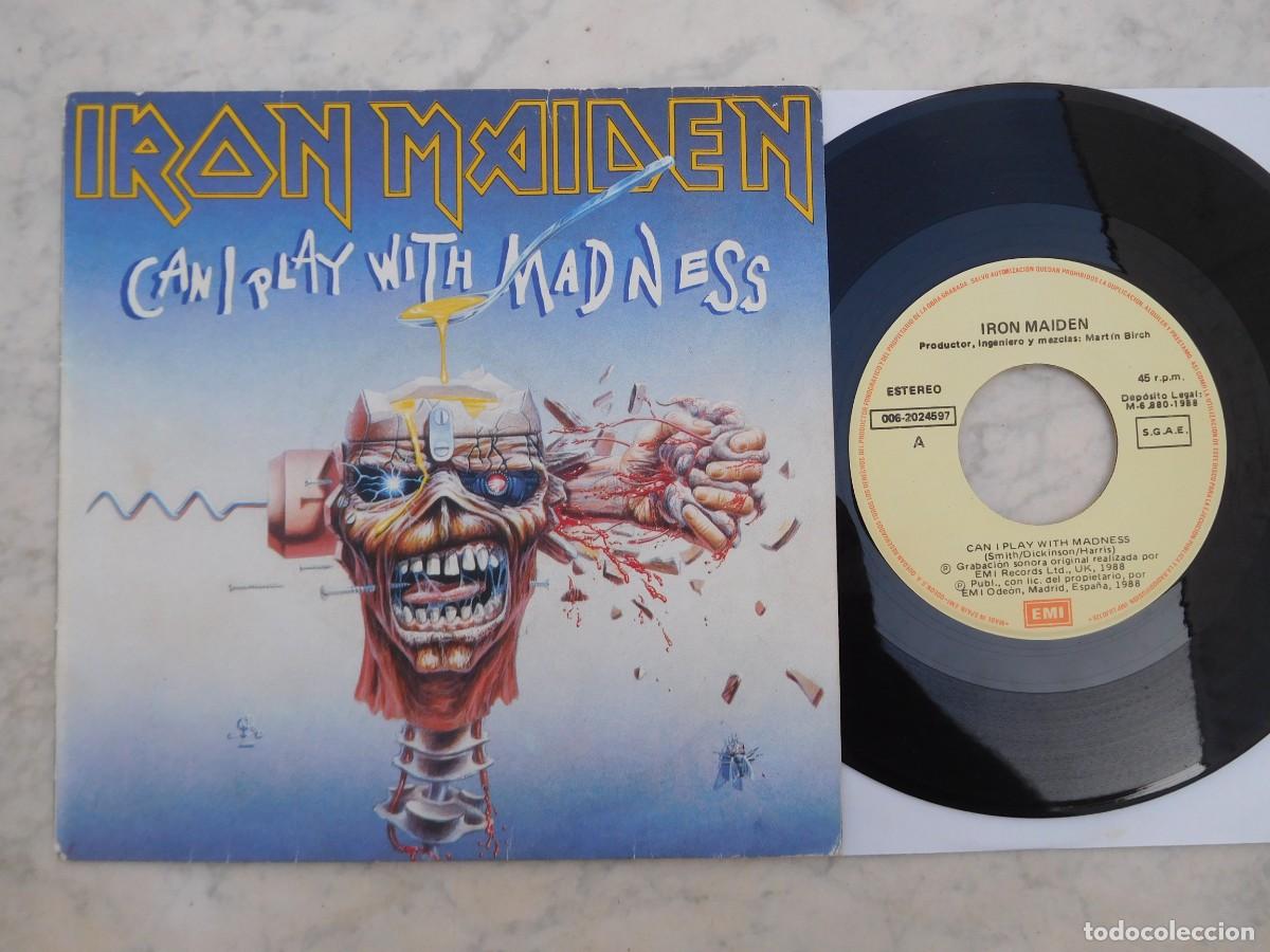 Discos de vinilo: Iron Maiden 7 Single. Can I play with madness. Edici&oacute;n espa&ntilde;ola 1988. 006-2024597