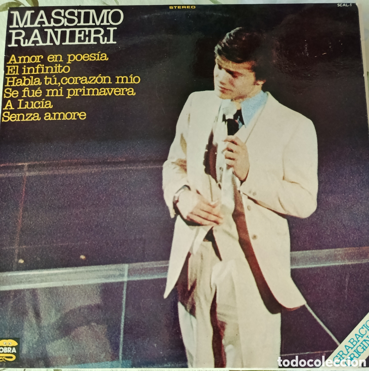 Discos de vinilo: Massimo Rainieri Lp sello Cobra editado en Espa&ntilde;a a&ntilde;o 1978.