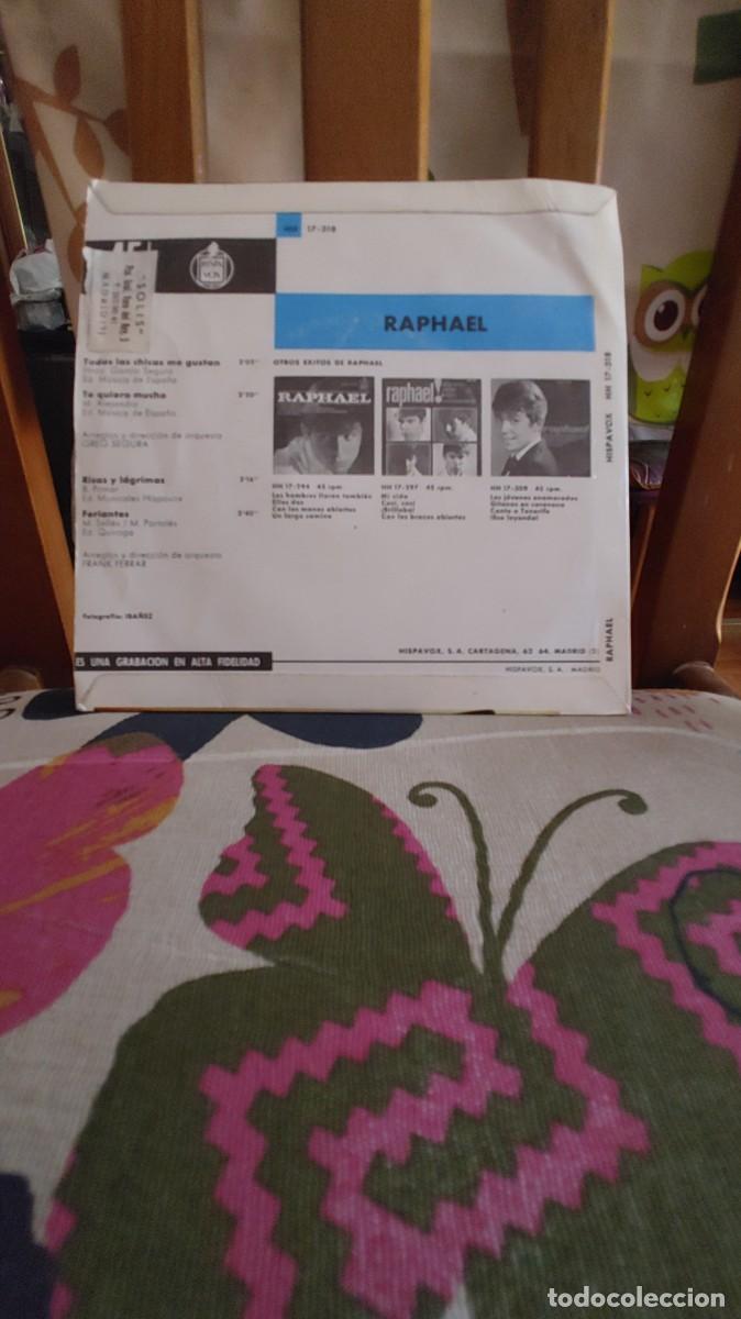 Discos de vinilo: RAPHAEL-EP TODAS LAS CHICAS ME GUSTAN +3 - Foto 2