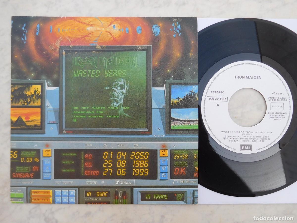 Discos de vinilo: Iron Maiden 7 Single. Wasted years. Edici&oacute;n espa&ntilde;ola promo 1986. 006-2014167