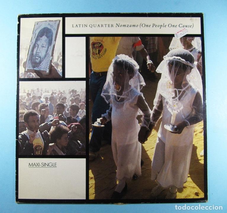 Discos de vinilo: LATIN QUARTER - Maxi Single 1987 - NOMZAMO (ONE PEOPLE ONE CAUSE) + 2 TEMAS - EXC estado