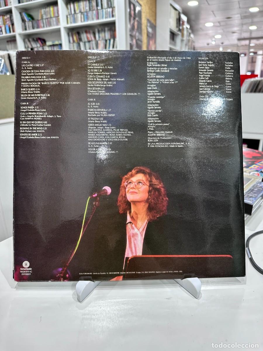 Discos de vinilo: Rosa Le&oacute;n - Amigas Mias (En Directo) (LP) - Foto 2