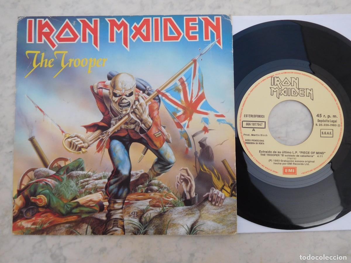 Discos de vinilo: Iron Maiden 7 Single. The trooper. Edici&oacute;n espa&ntilde;ola promo 1983. 006 1077647