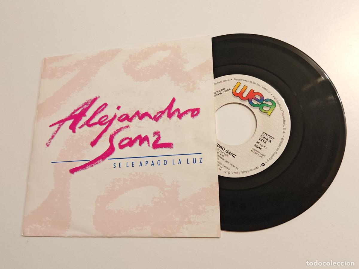 Discos de vinilo: ALEJANDRO SANZ Se le apago la luz SINGLE VINILO PROMO 1991 MIGUEL ANGEL ARENAS MISMO TEMA