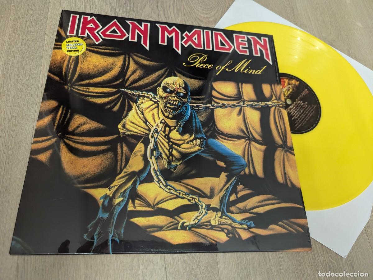 Discos de vinilo: IRON MAIDEN - PIECE OF MIND ..LP NUEVA EDICION ..EMI - VINILO COLOR YELLOW - LIMITADO - NUEVO