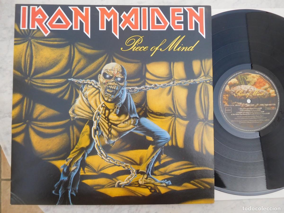 Discos de vinilo: Iron Maiden. LP. Piece of mind. Edici&oacute;n espa&ntilde;ola promo. 10C 068-007724