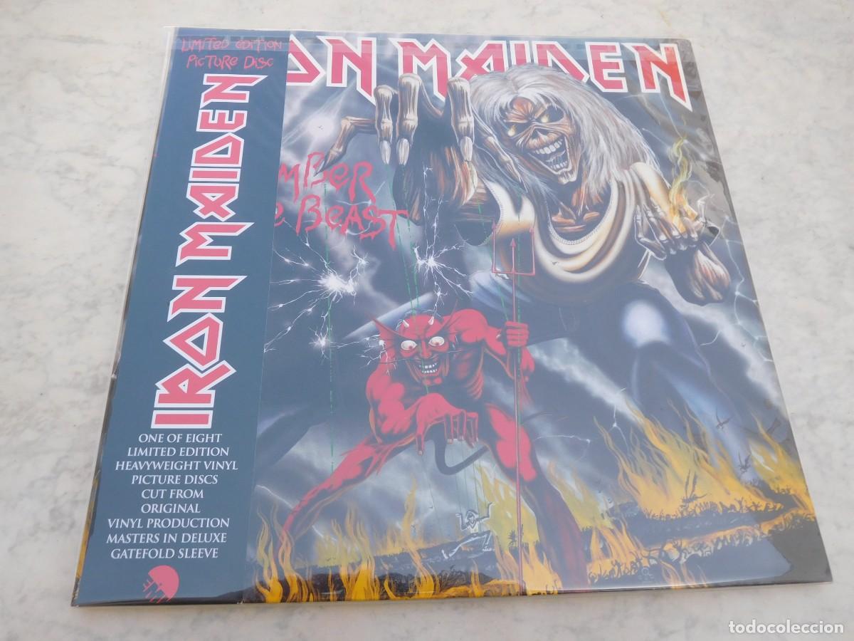 Discos de vinilo: Iron Maiden. LP. The number of the beast. Edici&oacute;n europea. EMI 50999 972950 1 3