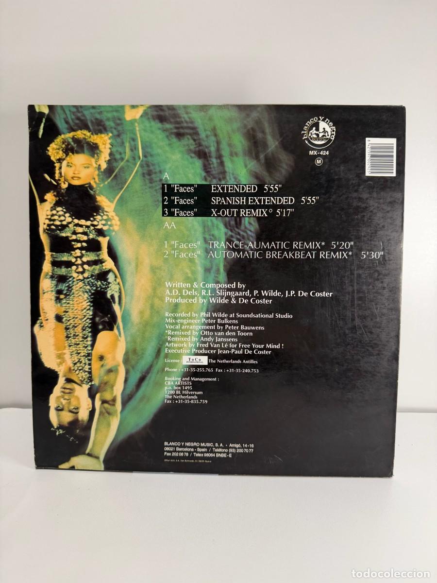 Discos de vinilo: 2 UNLIMITED (MX) FACES (5 TRACKS) - A&Ntilde;O 1993 - Foto 2