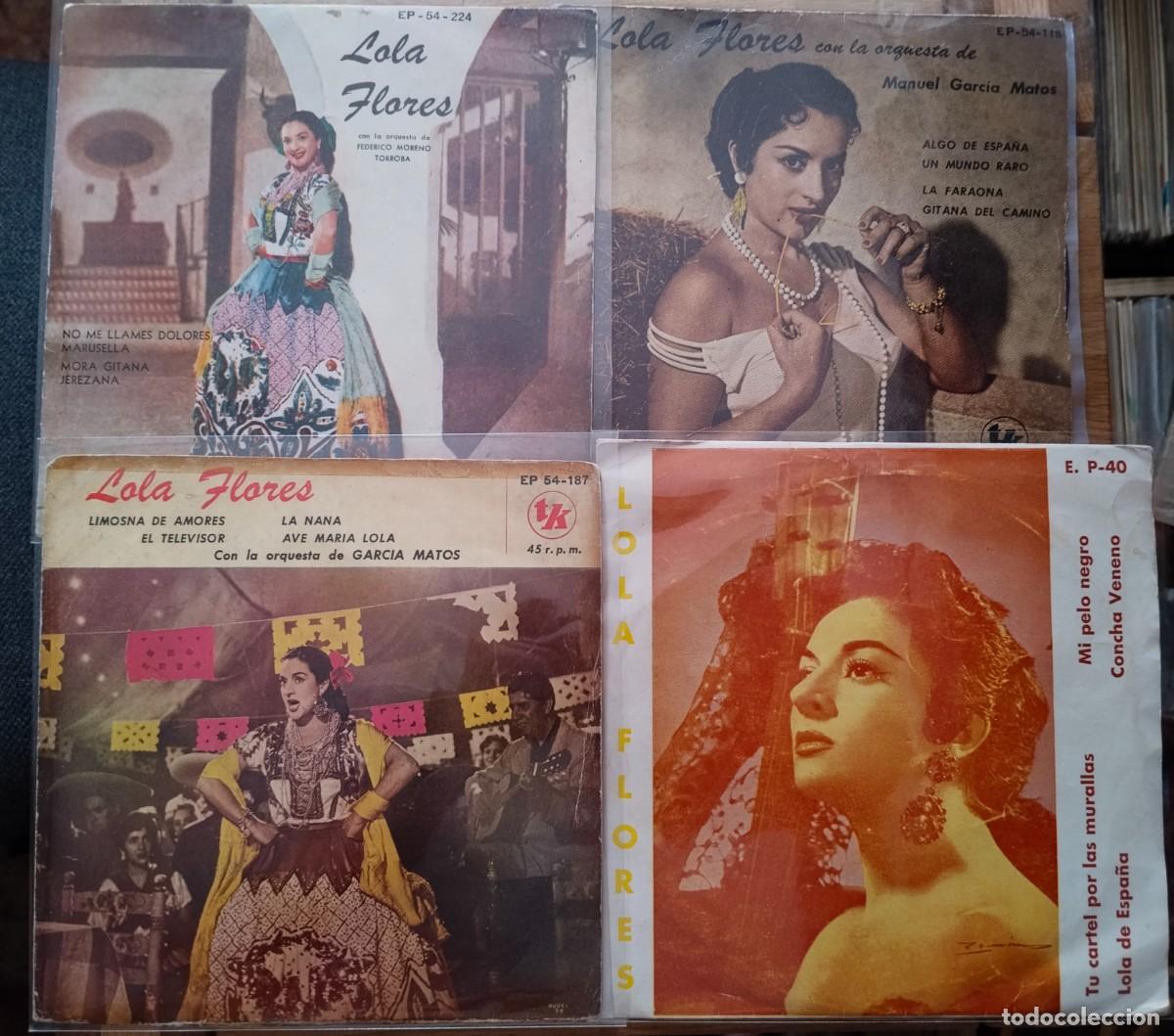 Discos de vinilo: Lote de cuatro discos de Lola Flores