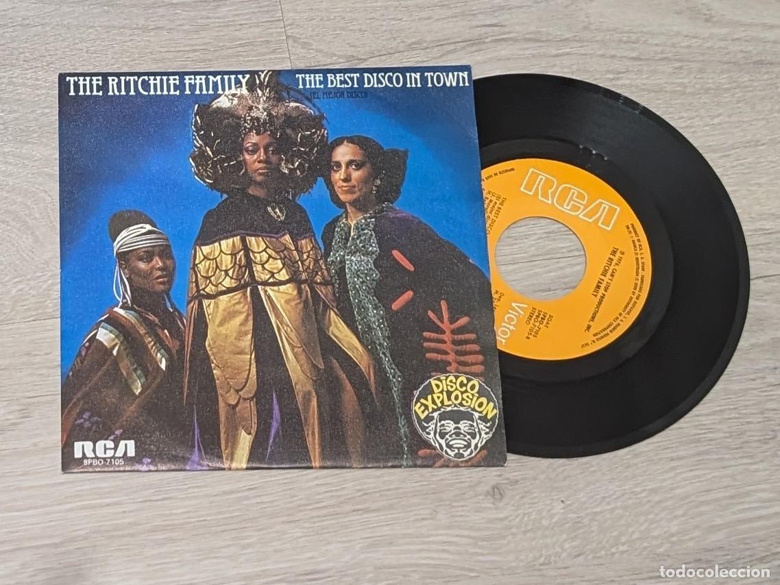 Discos de vinilo: THE RITCHIE FAMILY - THE BEST DISCO IN TOWN ..SINGLE DE RCA - DISCO EXPLOSION - DISCOTECA - 1976