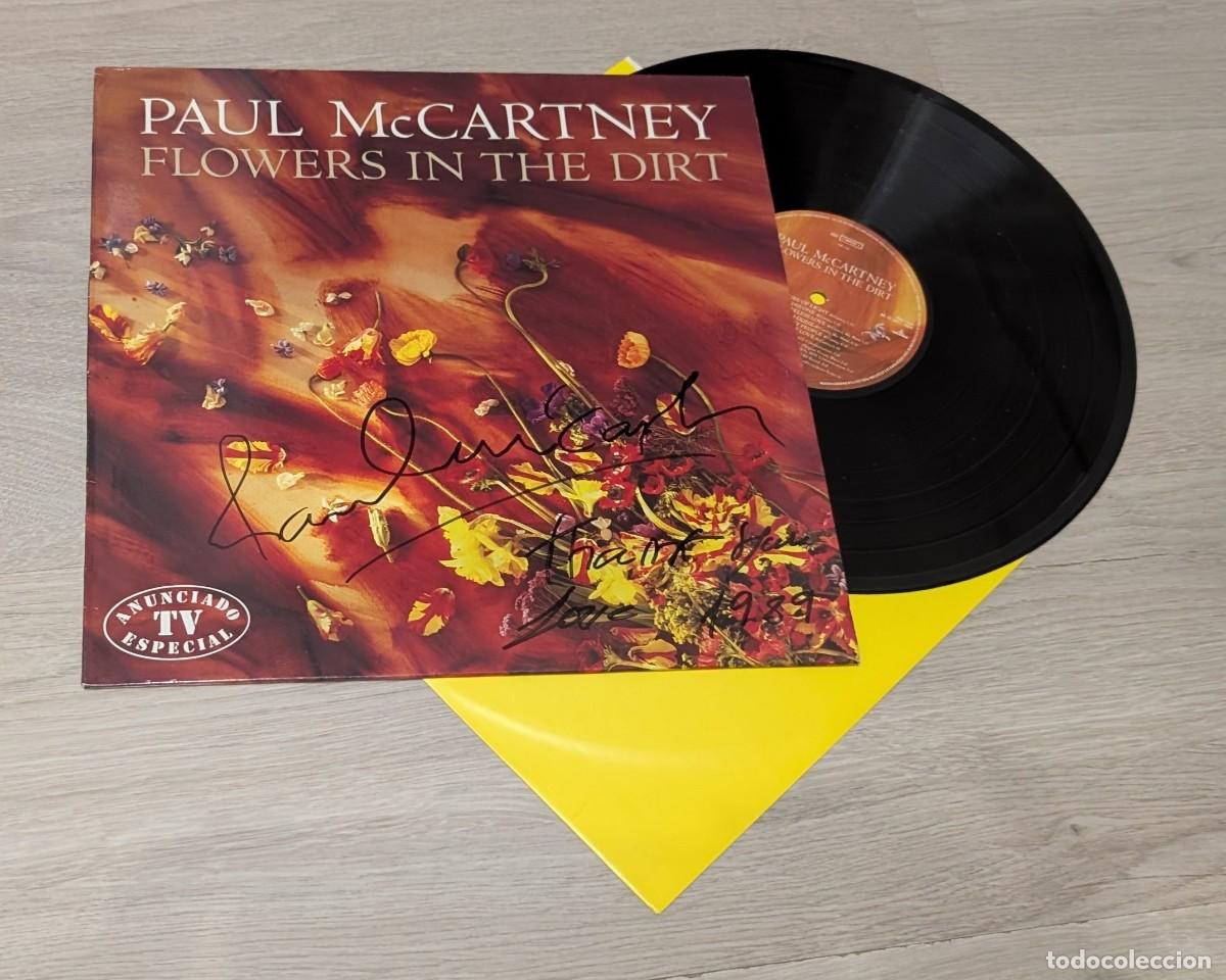 Discos de vinilo: PAUL McCARTNEY ( THE BEATLES )- FLOWERS IN THE DIRT ..LP ESPA&Ntilde;OL - 1989 - EMI-PARLOPHONE .. FIRMADO