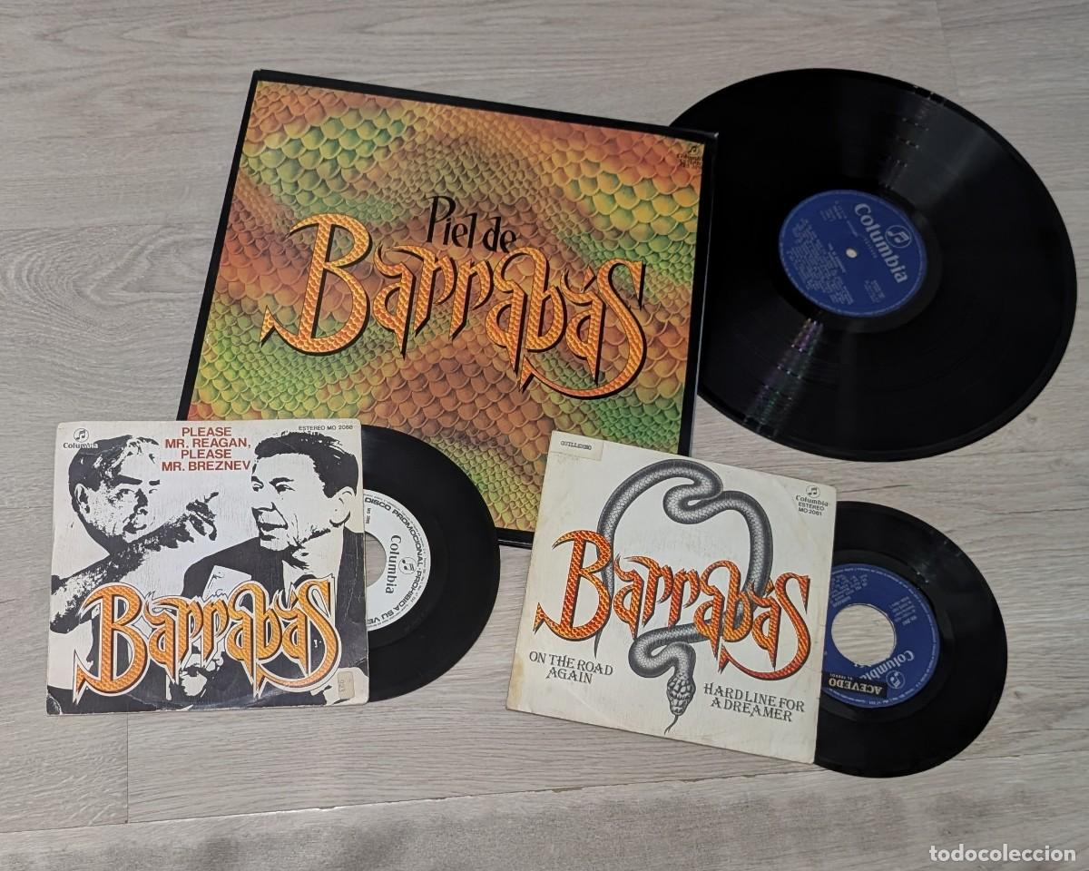 Discos de vinilo: BARRABAS - PIEL DE BARRABAS ..LP DE COLUMBIA DE 1981 - GATEFOLD + LOS 2 SINGLES EXTRAIDOS DEL LP