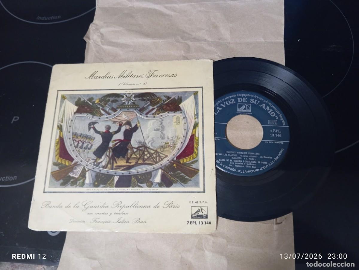Discos de vinilo: EP MARCHAS MILITARES FRANCESAS / BANDA DE LA GUARDIA REP'UBLICANA DE PARIS