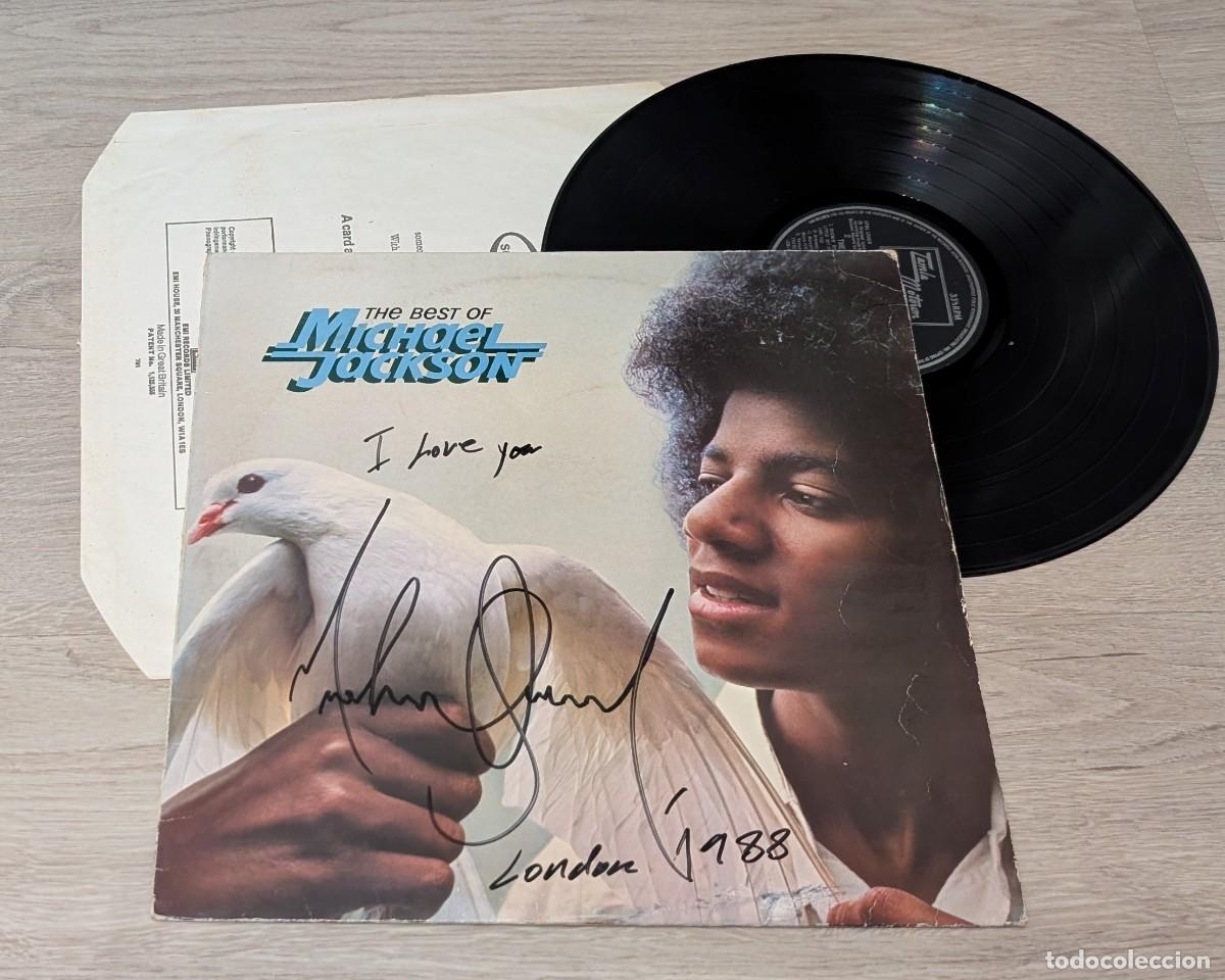 Discos de vinilo: MICHAEL JACKSON - THE BEST OF ..LP TAMLA-MOTOWN 1975 ..EDICION . U.K ..FIRMADO Y DEDICADO