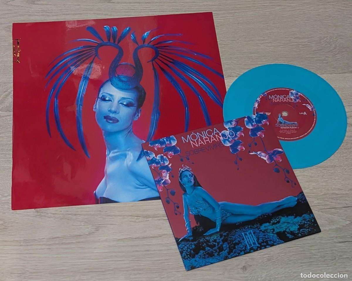 Discos de vinilo: MONICA NARANJO - SOBREVIVIRE ..SINGLE DE SONY MUSIC DE COLOR DE 2020 - NUEVO + UNA LAMINA .