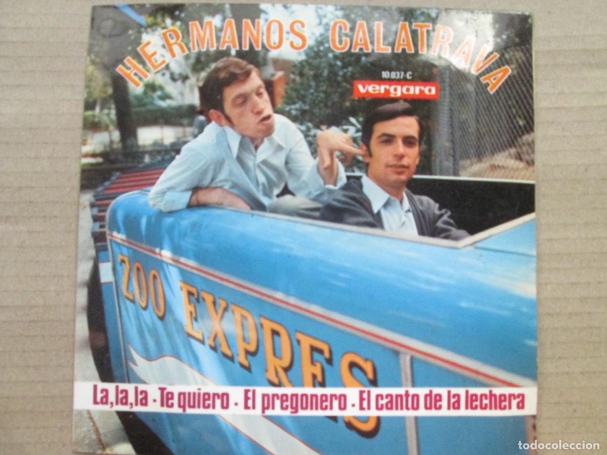 Discos de vinilo: HERMANOS CALATRAVA - La, La, La +3. EP, ed espa&ntilde;ola 7&rdquo; 1968. RARO DEFECTO LABELS. VG+