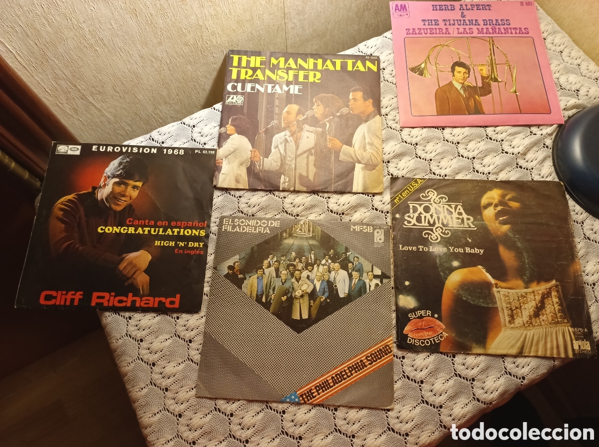 Discos de vinilo: 5 discos singles de vinilo 45 rpm