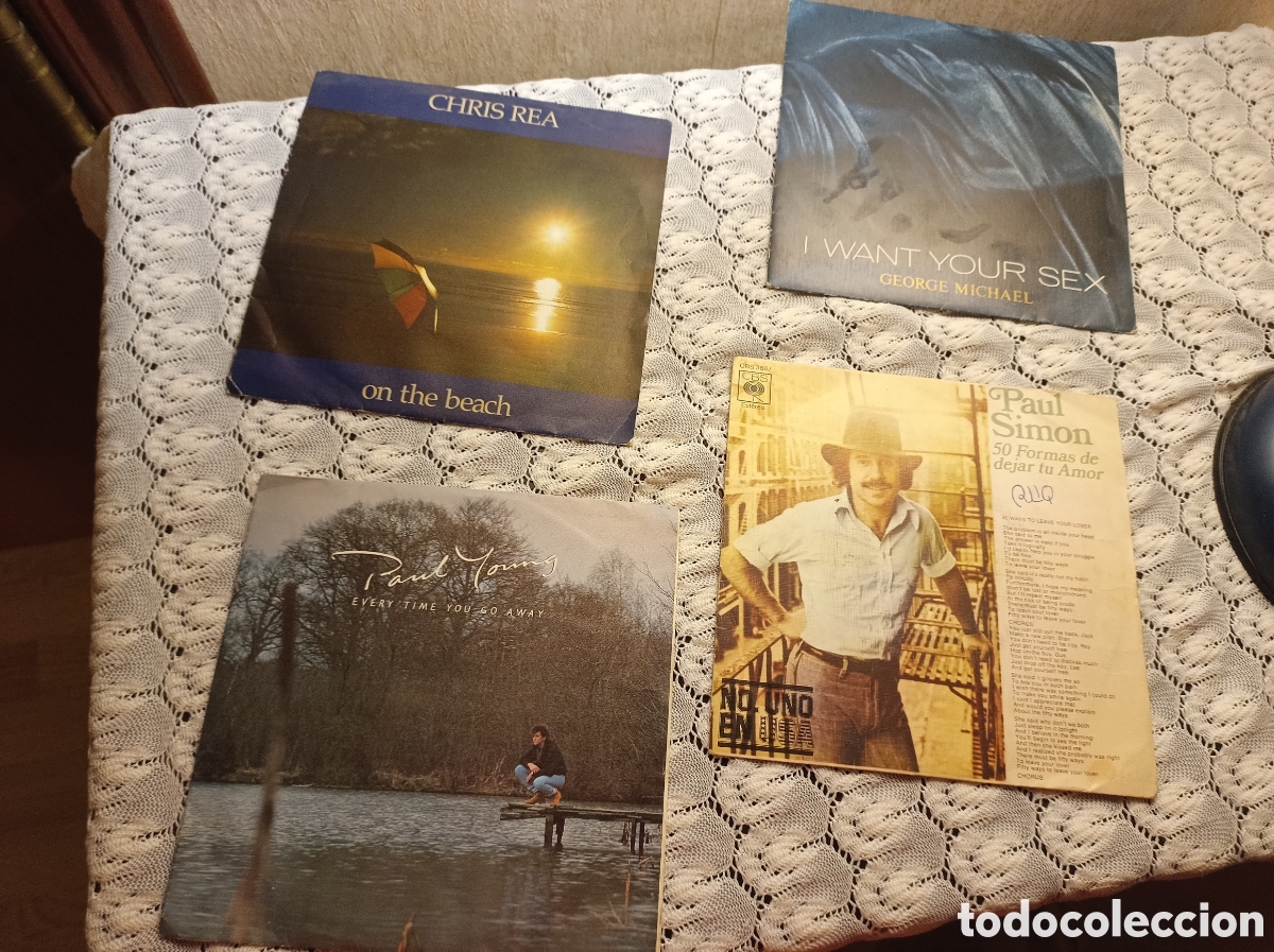 Discos de vinilo: 4 discos singles de vinilo 45 rpm