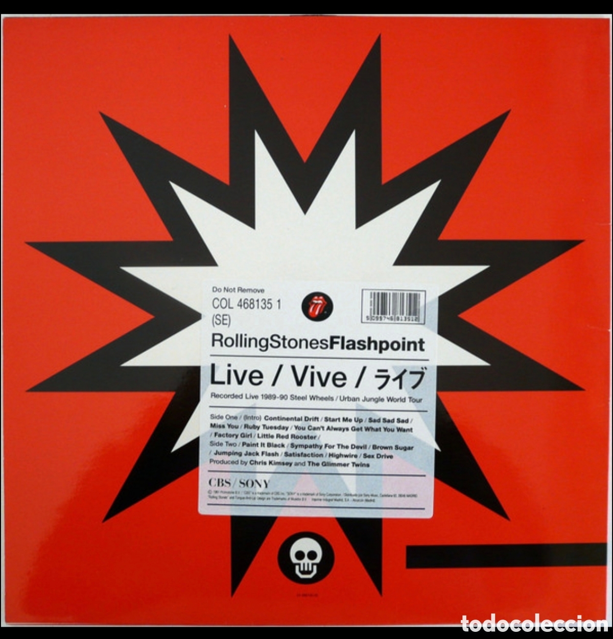 Discos de vinilo: The Rolling Stones: Flashpoint LP Espa&ntilde;a 1991 - Foto 2