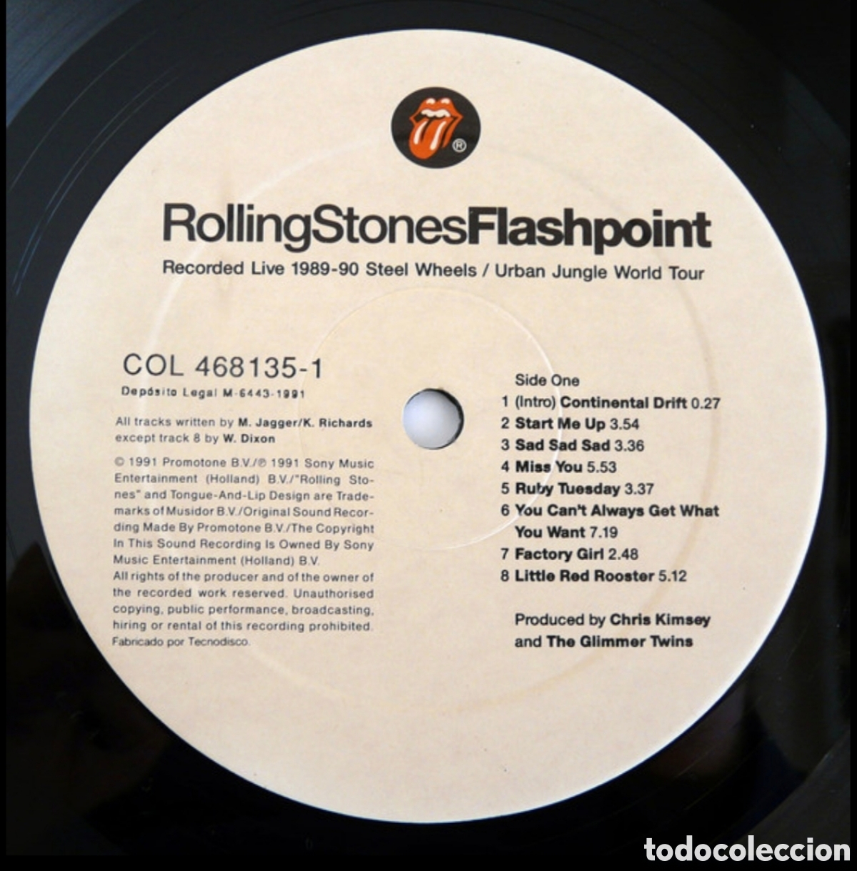 Discos de vinilo: The Rolling Stones: Flashpoint LP Espa&ntilde;a 1991 - Foto 4