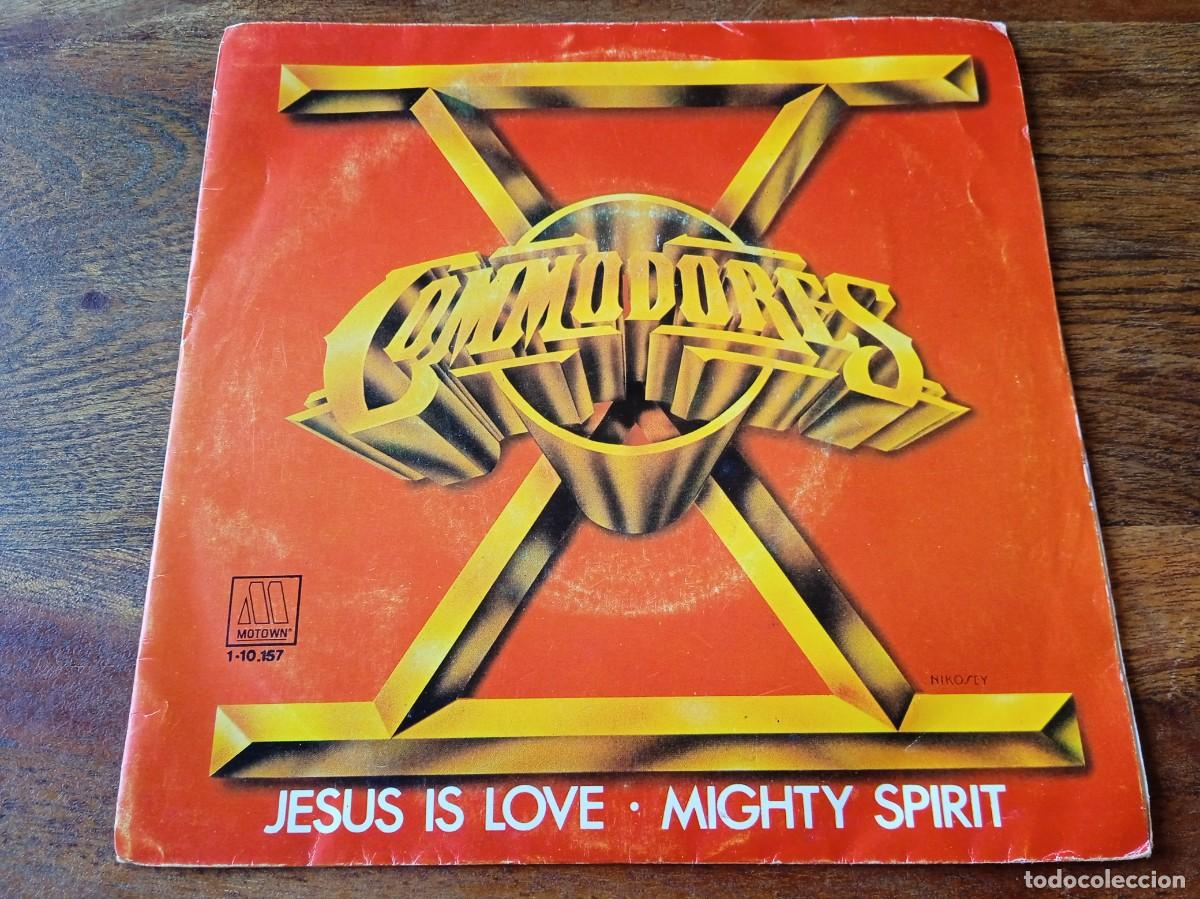 Discos de vinilo: Commodores - Jesus is love, Mighty spirit - Single original Motown Belter 1981