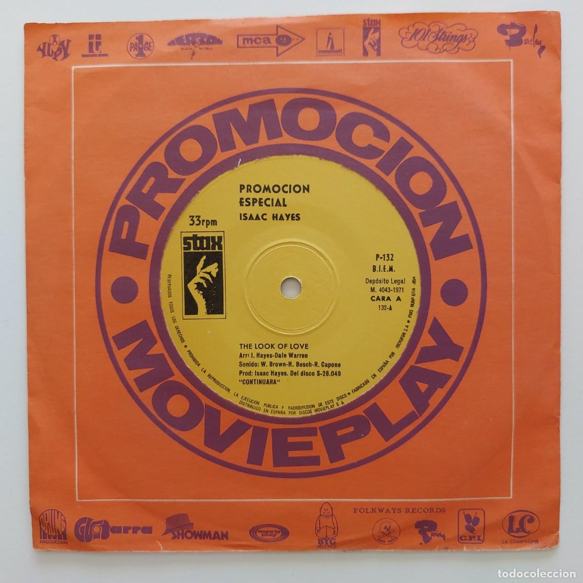 Discos de vinilo: ISACC HAYES - 45 Spain * PROMO * MINT * THE LOOK OF LOVE