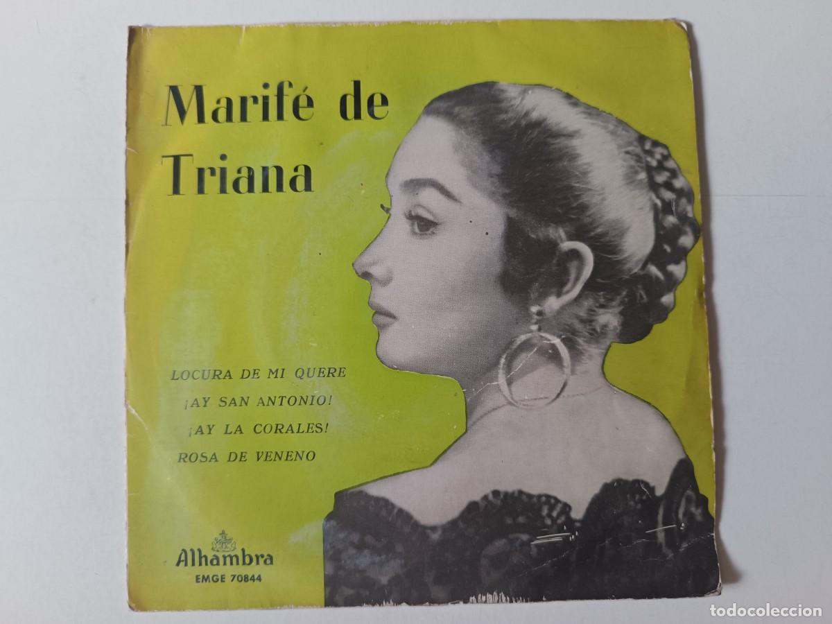Discos de vinilo: MARIF&Euml; DE TRIANA &rdquo;Locura de mi quere&rdquo; + 3 Single EP vinilo 7&rdquo; Ed. Espa&ntilde;a Alhambra 1958 Copla