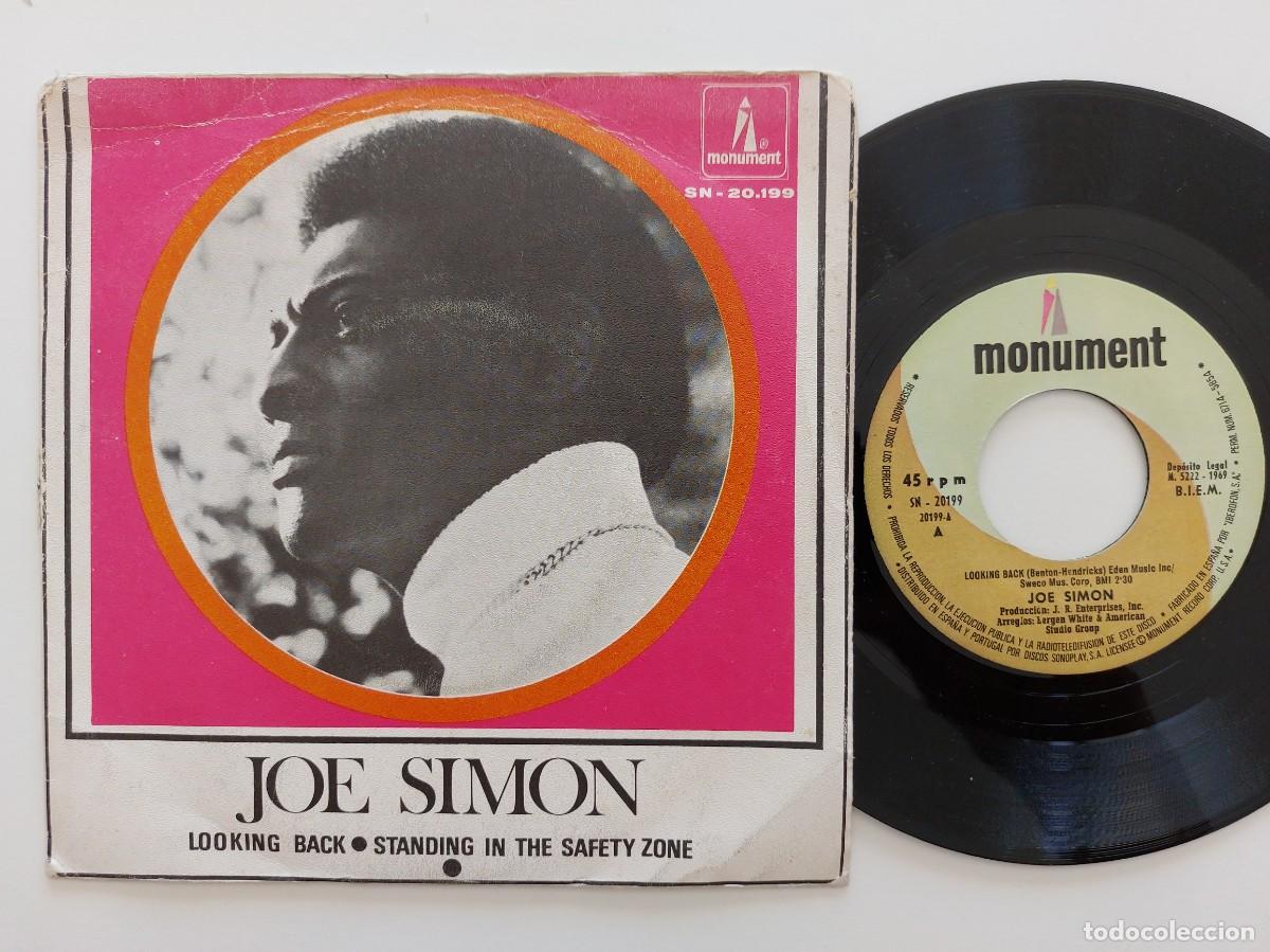 Discos de vinilo: JOE SIMON - 45 Spain * MINT * LOOKING BACK / STANDING IN THE SAFETY ZONE