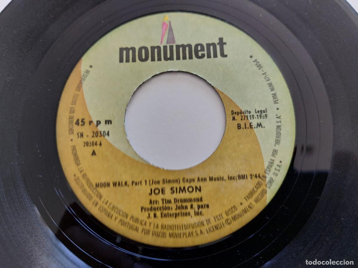 Discos de vinilo: JOE SIMON - 45 Spain * EX * MOON WALK - Foto 3
