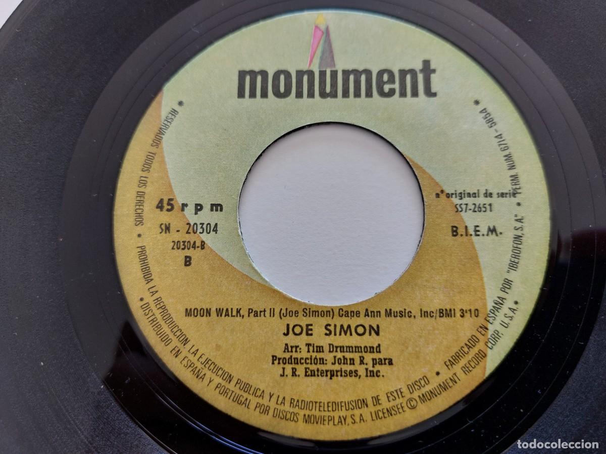 Discos de vinilo: JOE SIMON - 45 Spain * EX * MOON WALK - Foto 4