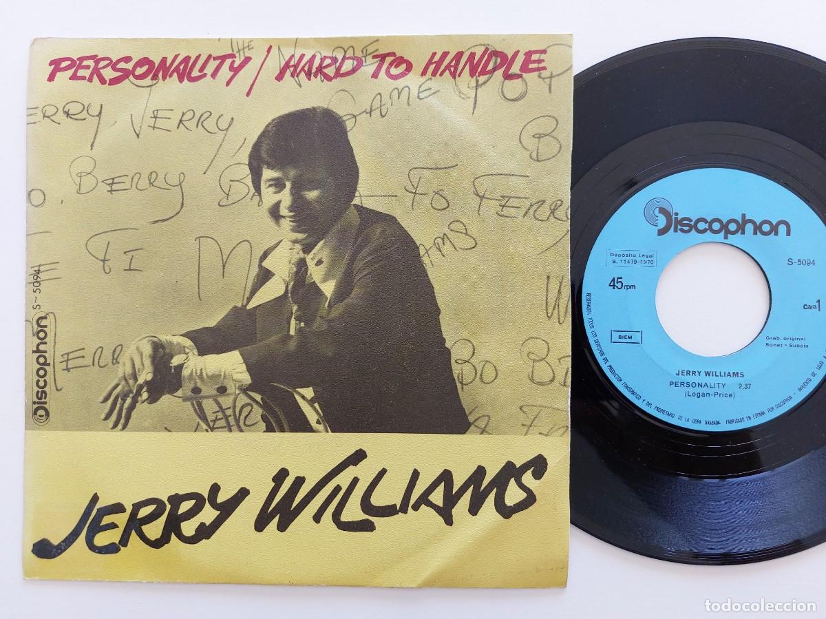 Discos de vinilo: JERRY WILLIAMS - 45 Spain * MINT * PERSONALITY / HARD TO HANDLE ( OTIS REDDING COVER )