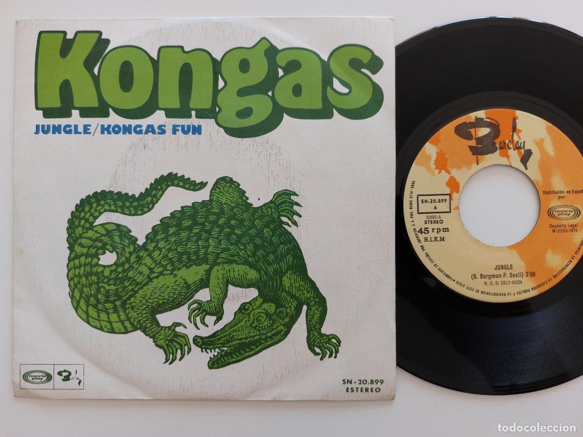 Discos de vinilo: KONGAS - 45 Spain * MINT * JUNGLE / KONGAS FUN