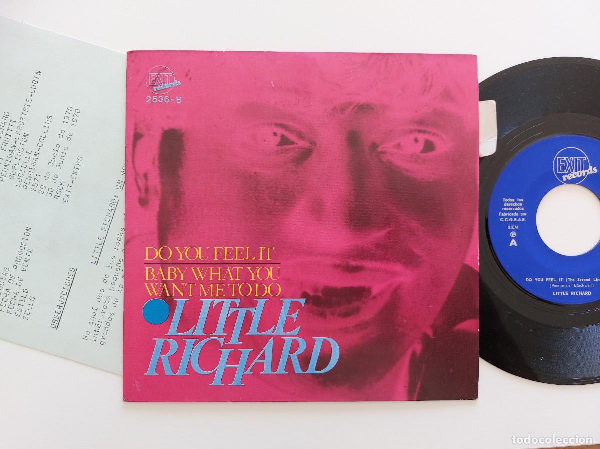 Discos de vinilo: LITTLE RICHARD - 45 Spain * MINT * CON HOJA PROMO * DO YOU FEEL IT / BABY WHAT YOU WANT ME TO DO