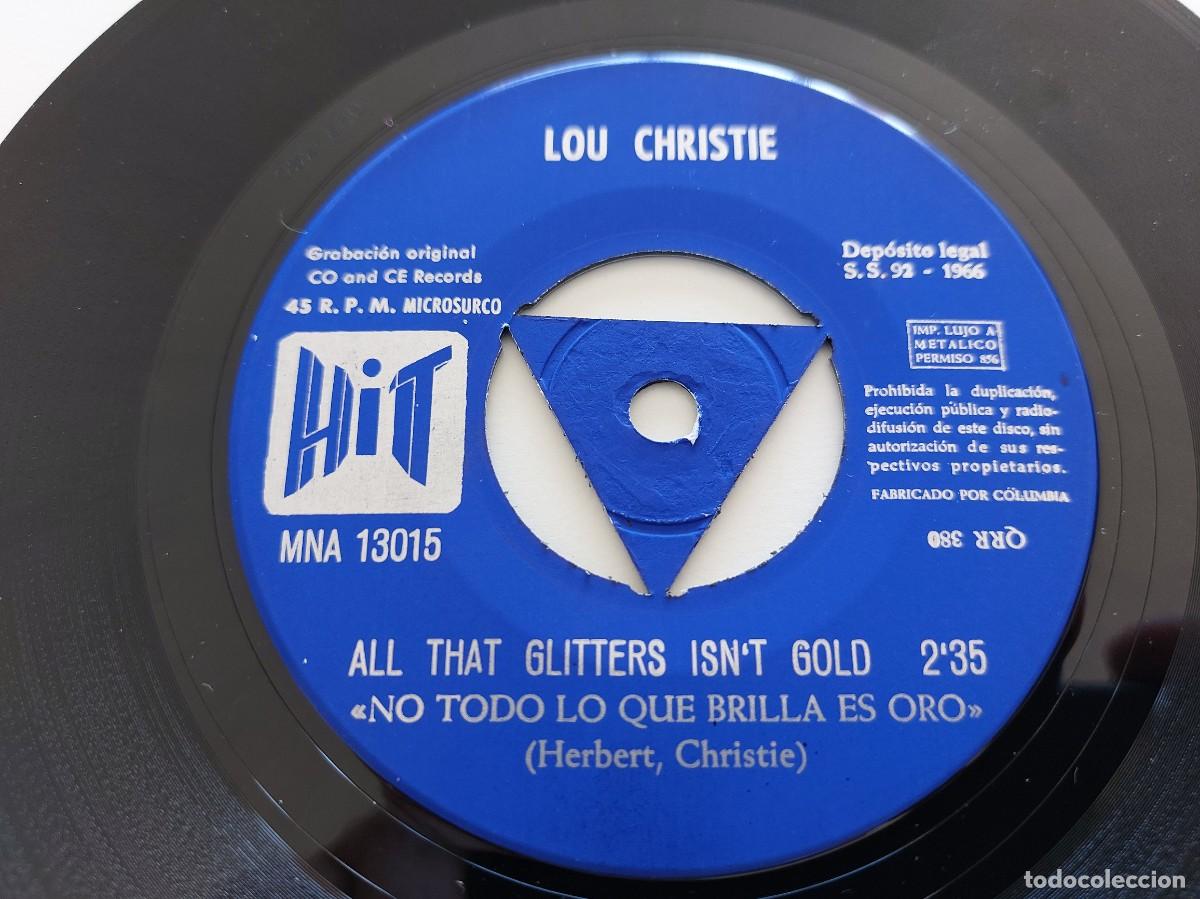 Discos de vinilo: LOU CHRISTIE - 45 Spain * MINT * OUTSIDE THE GATES OF HEAVEN / ALL THE GLITTERS ISN'T GOLD