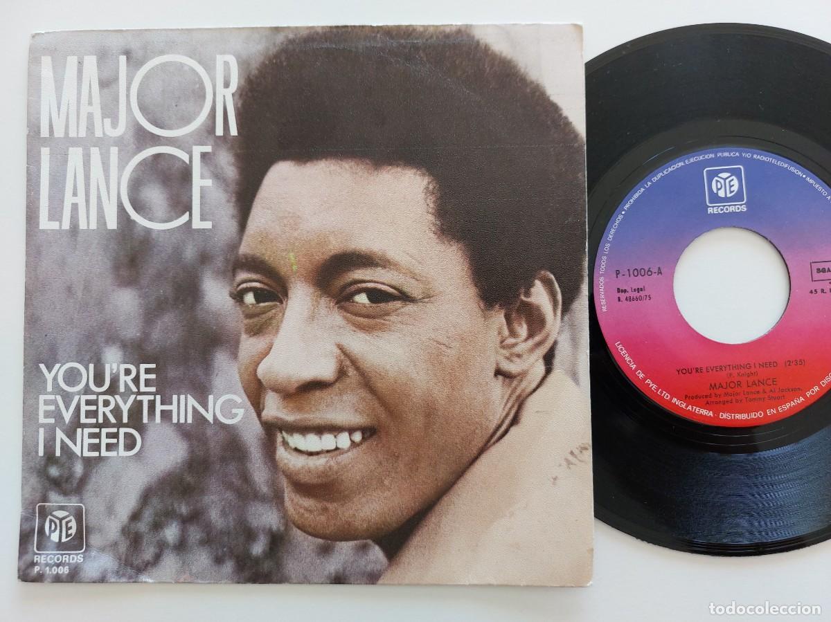 Discos de vinilo: MAJOR LANCE - 45 Spain * MINT * YOU RE EVERYTHING I NEED - Foto 1