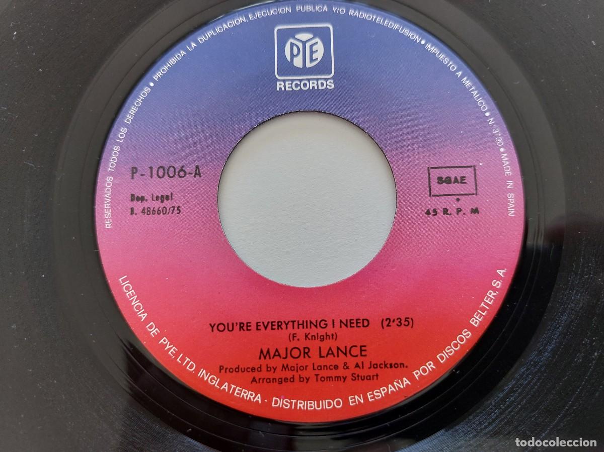 Discos de vinilo: MAJOR LANCE - 45 Spain * MINT * YOU RE EVERYTHING I NEED - Foto 3