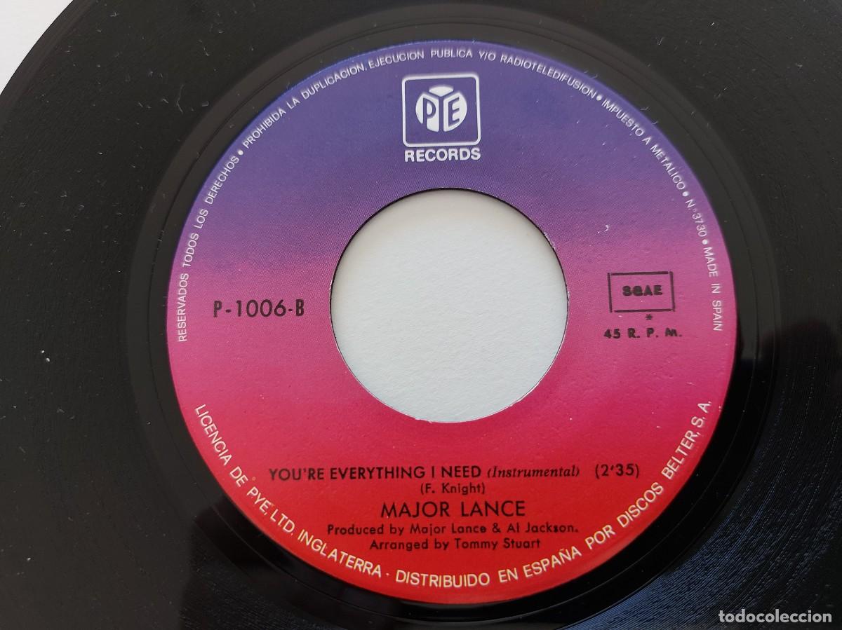 Discos de vinilo: MAJOR LANCE - 45 Spain * MINT * YOU RE EVERYTHING I NEED - Foto 4