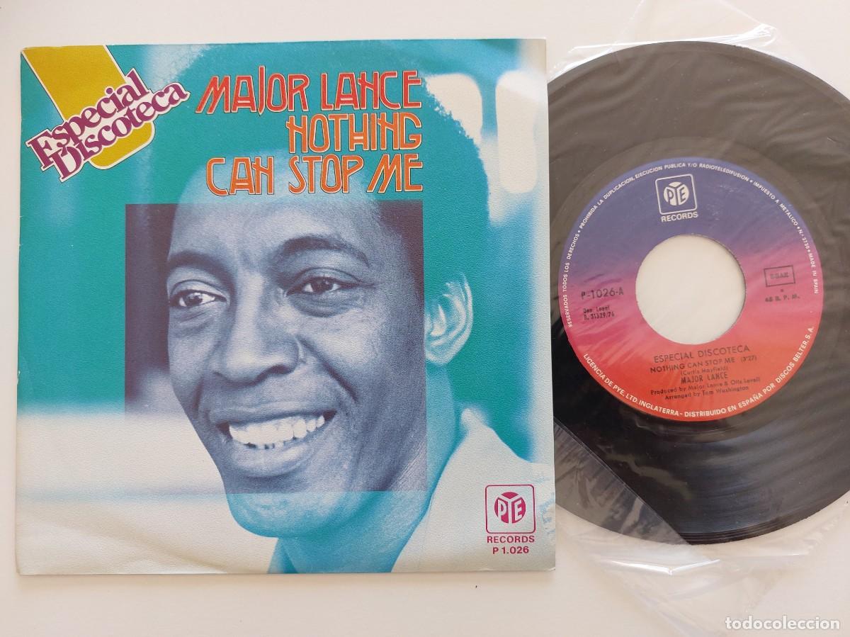 Discos de vinilo: MAJOR LANCE - 45 Spain * MINT * NOTHING CAN STOP ME / FOLLOW THE LEADER