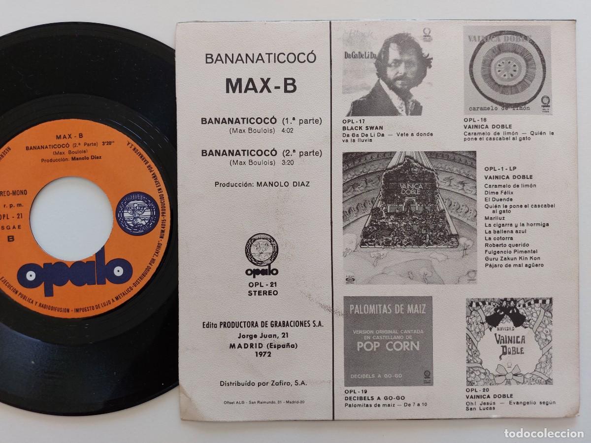Discos de vinilo: MAX-B - 45 Spain * MINT * BANANTICOCO - Foto 2