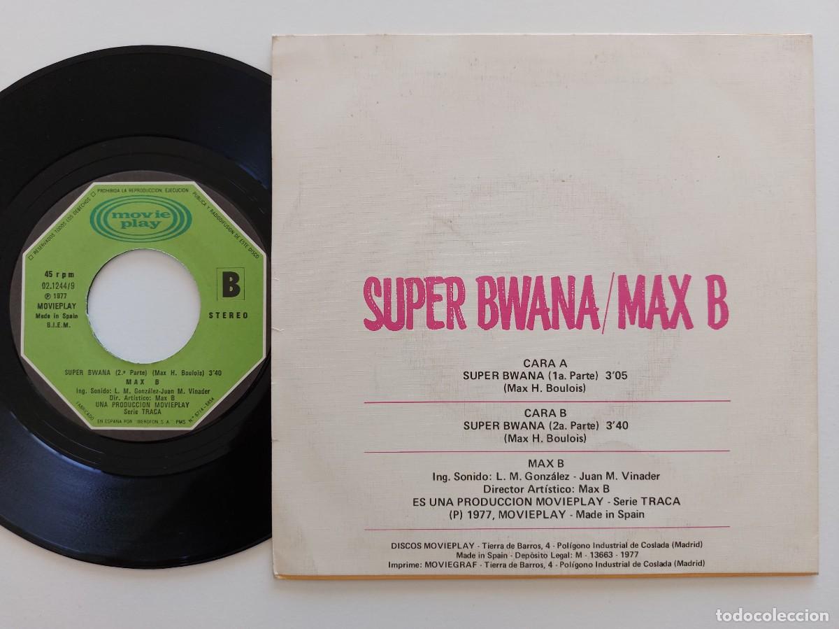 Discos de vinilo: MAX-B - 45 Spain * MINT * SUPER BWANA - Foto 2