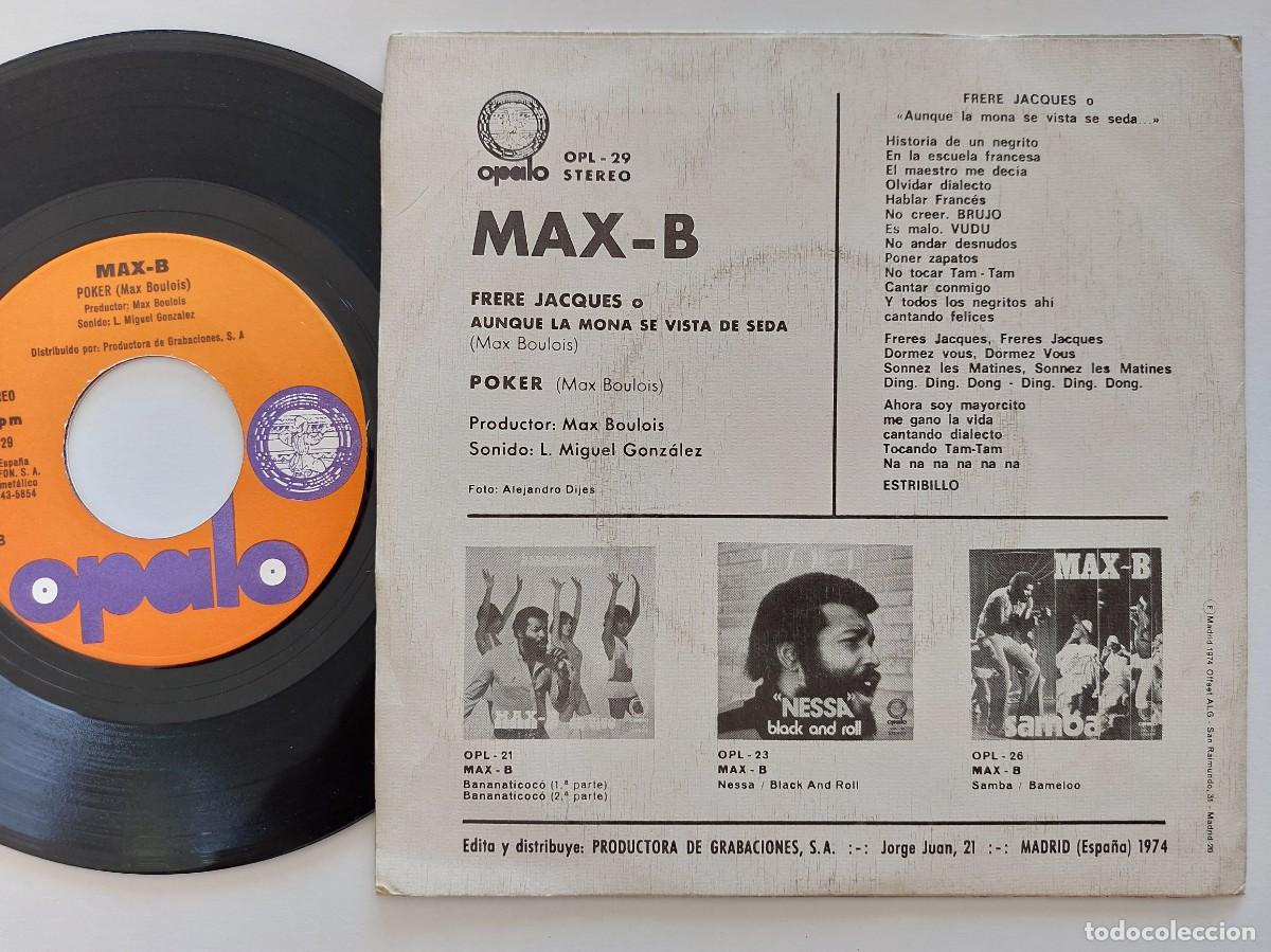 Discos de vinilo: MAX-B - 45 Spain * MINT * FRERE JACQUES - Foto 2