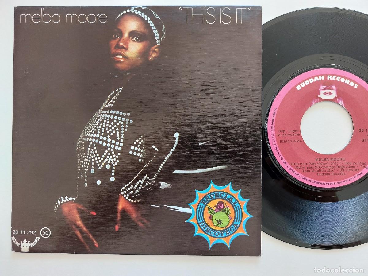 Discos de vinilo: MELBA MOORE - 45 Spain * MINT * THIS IS IT / STAY AWHILE