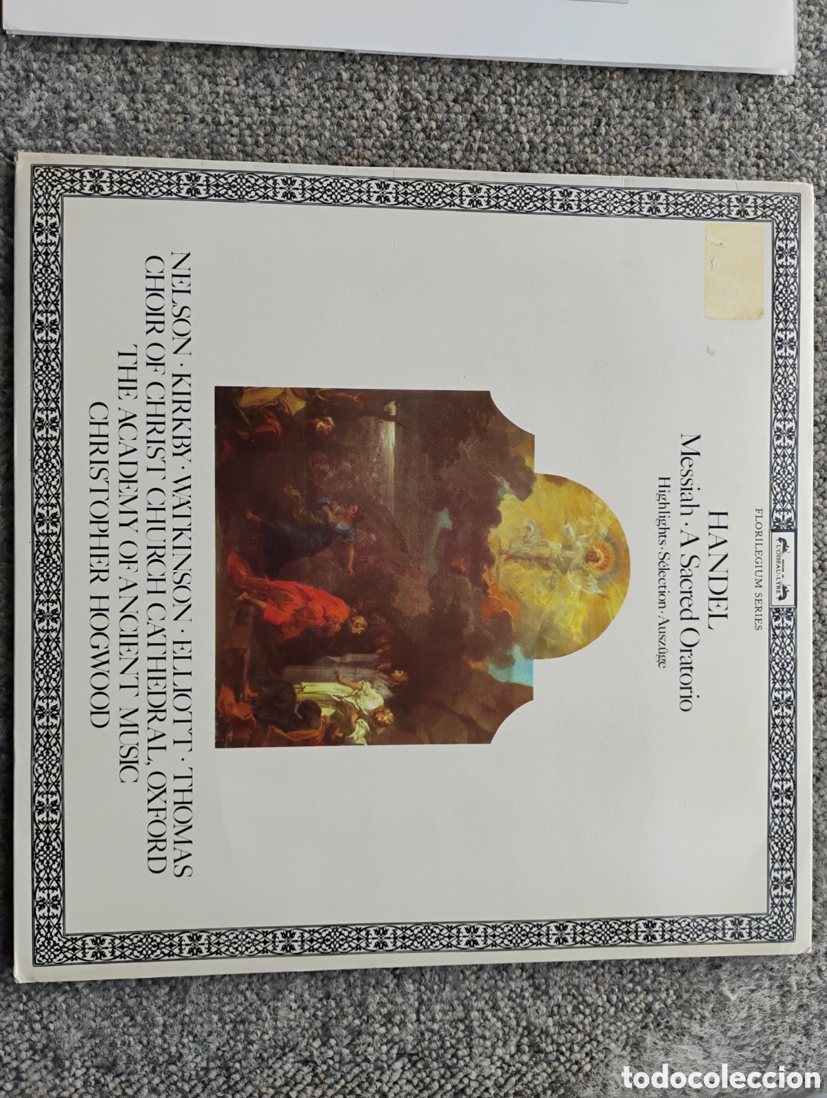 Discos de vinilo: Haendel: El Mes&iacute;as. Selecci&oacute;n. Nelson, Kirkby. Hogwood. L' oiseau lyre